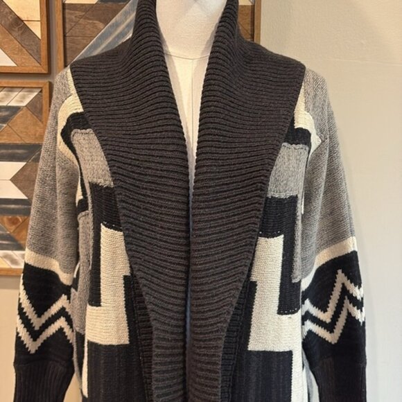 Vintage Ralph Lauren Aztec Wool Cashmere Silk Knit Cardigan Sweater XS - Picture 2 of 9
